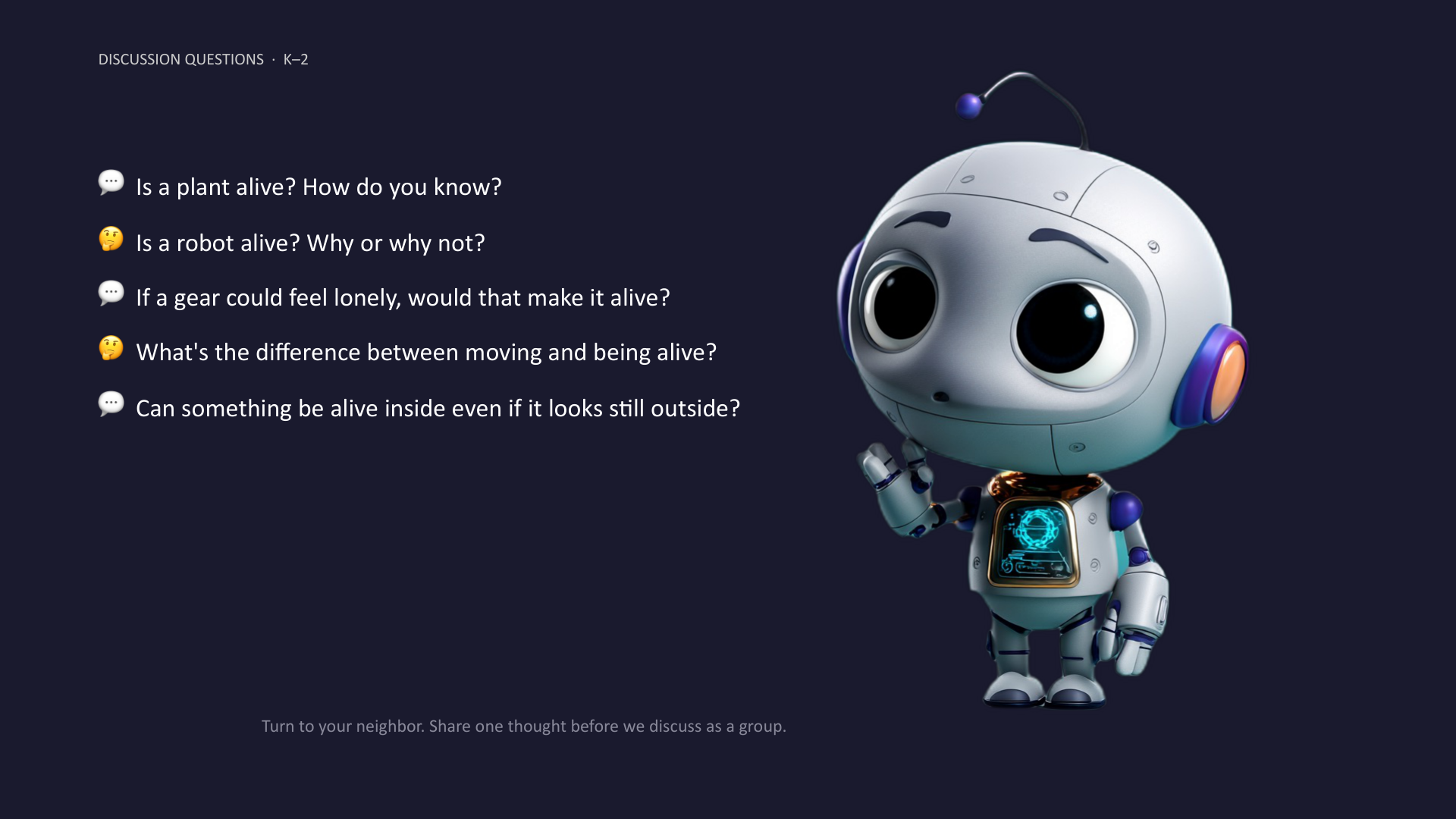 K-2 discussion questions