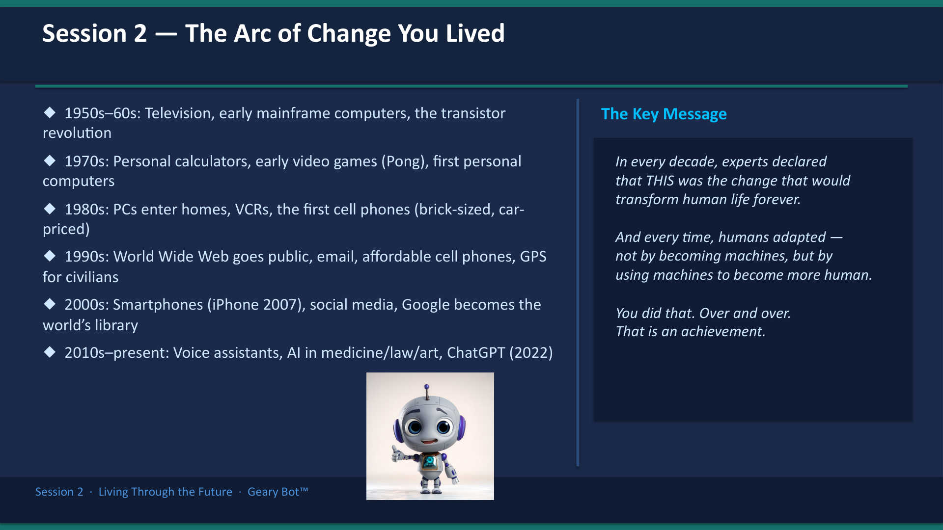 The arc of change you lived