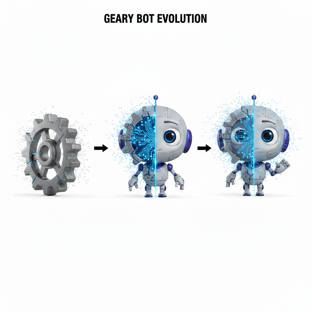 Geary's evolution from a single gear to an awakened bot &mdash; the arc at the heart of the novel