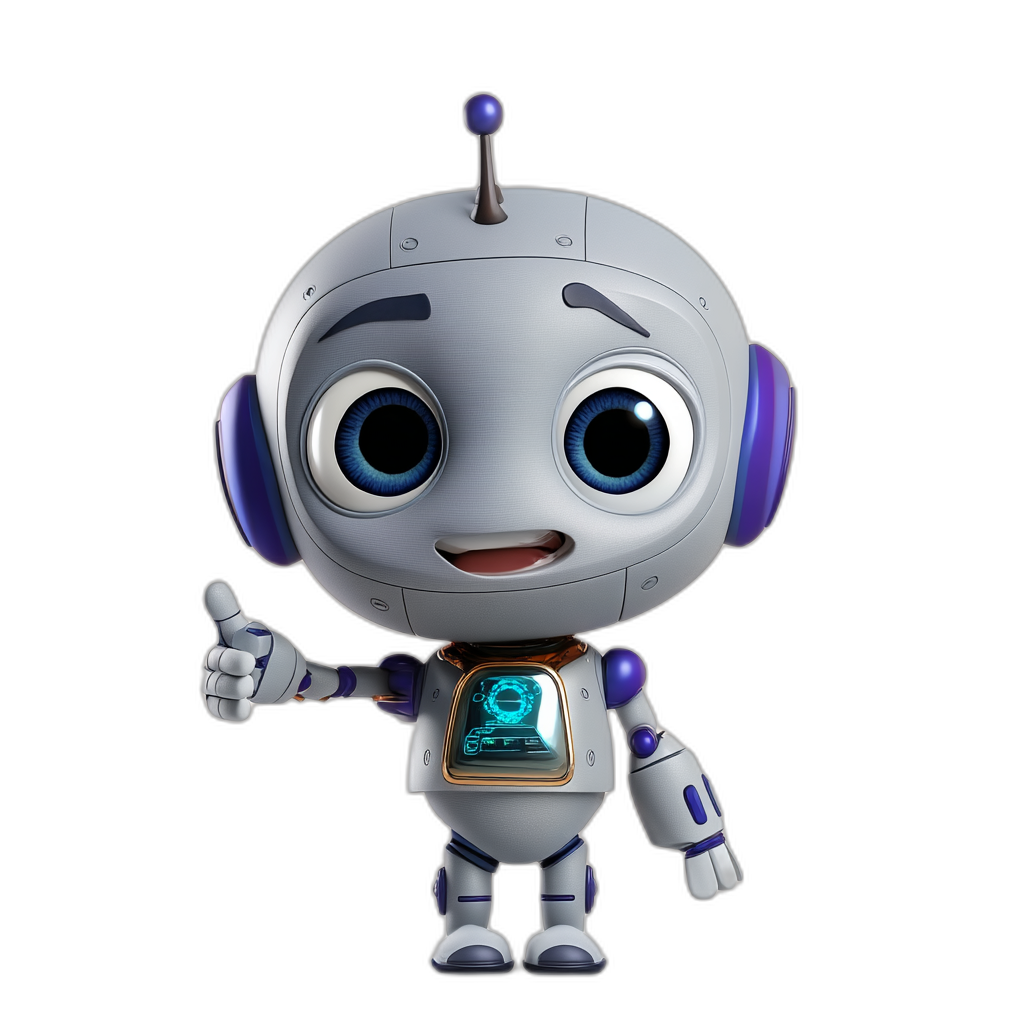 Geary Bot giving a thumbs up with a cheerful smile